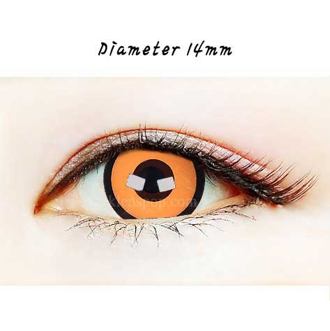 Close-up-Image-of-eye-069-Yellow-Frog-Halloween-Contact-Lenses