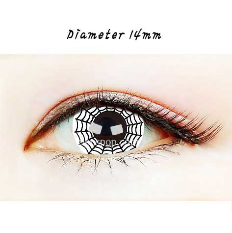 Close-up-Image-of-eye-A863-Spider-2pcs-Halloween-Contact-Lenses