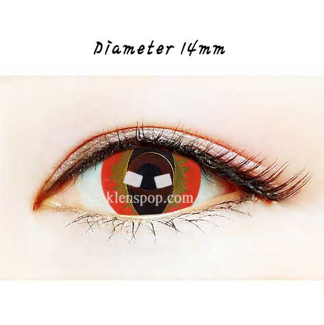 Close-up-Image-of-eye-Arte-Cf-Red-Yellow-2pcs-Halloween-Contact-Lenses