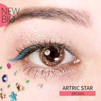 Close-up-Image-of-eye-Artric-Star-Brown-2pcs-Monthly-Colored-Contacts