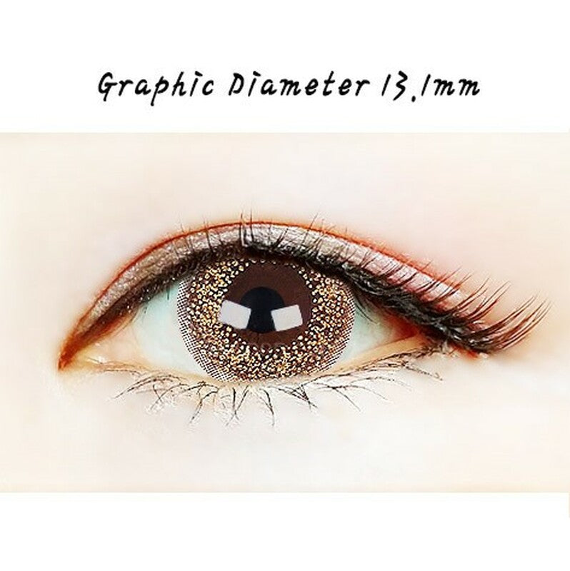 Close-up-Image-of-eye-Club-Gold-Pearl-Brown-2pcs-Monthly-Colored-Contacts
