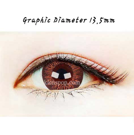 Close-up-Image-of-eye-Glam-Madonna-Brown-2pcs-6Months-Colored-Contacts