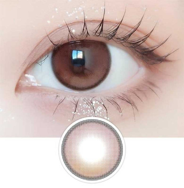 Close-up-Image-of-eye-Monthly-Wish-Ring-Beige-2Pcs-Colored-Contacts