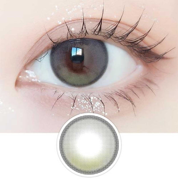 Close-up-Image-of-eye-Monthly-Wish-Ring-Olive-2Pcs-Colored-Contacts