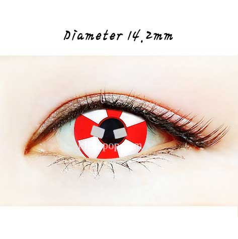 Close-up-Image-of-eye-SF-04-Red-White-Halloween-Contact-Lenses