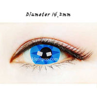 Close-up-Image-of-eye-SF-76-Blue-Halloween-Contact-Lenses
