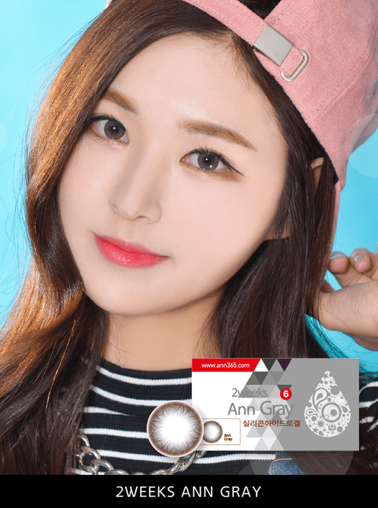 2Weeks Ann Grey (6Pcs) (Silicone Hydrogel) Colored Contacts