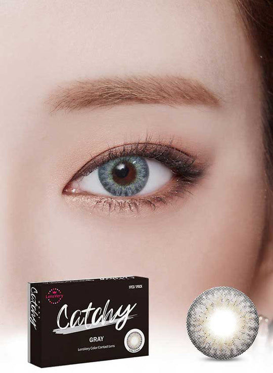 Catchy Grey (1Pcs) 3 Months (Buy 1 Get 1 Free) Colored Contacts
