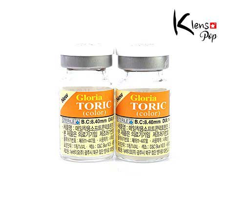 Gloria Toric For Astigmatism Contact Lenses (2Pcs) 6 Months (Toric Lens) Sph -0.50 ~ -12.00 Cyl -0.50 ~-4.00 Ax 10 ~ 180 Bc 8.4