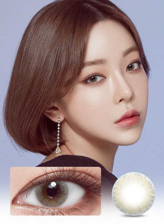 National Queen Grey (2pcs) Monthly (Silicone Hydrogel) Colored Contacts