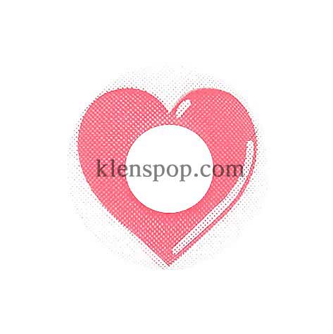 023 Pink Heart Halloween Contact Lenses (2Pcs)