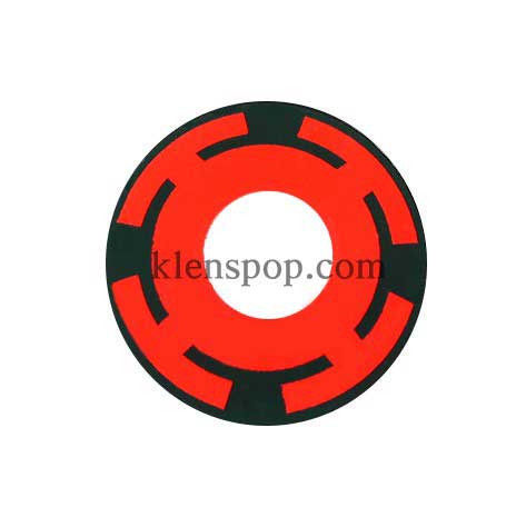 H-08 Red Nuclear Halloween Contact Lenses (2Pcs)