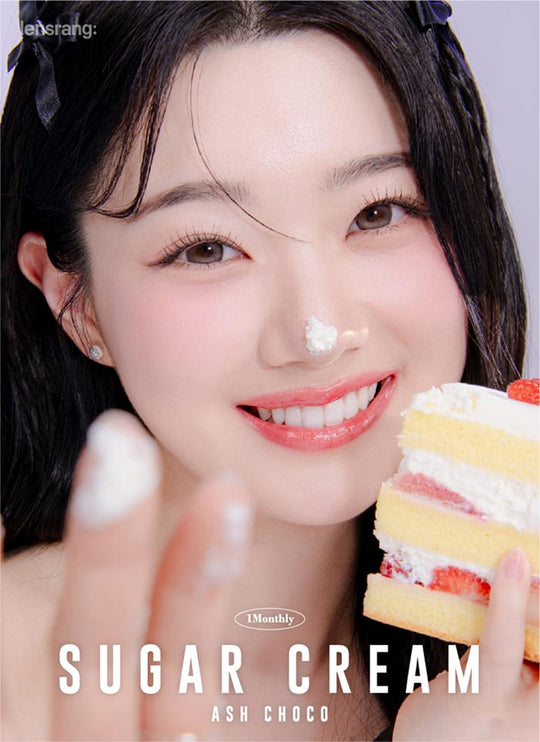 Sugar Cream Ash Choco (2pcs) Monthly ( Buy 1 Get 1 Free ) Colored Contacts