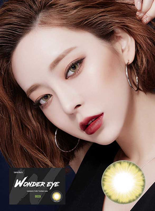Wonder Eye Green (2pcs) Monthly ( Buy 1 Get 1 Free) Colored Contacts