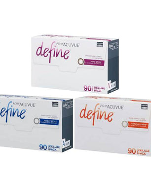 1 Day Acuvue New Define (90Pcs) / Natural Shine / Vivid Style / Accent Style Colored Contacts