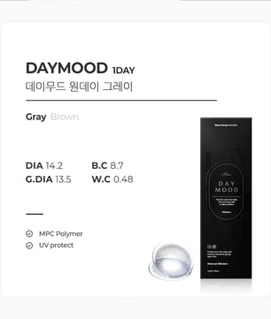 Daymood 1Day Gray (10pcs) Daily MPC LENS - product details