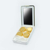 Aloveview 2 Pairs Glossy Mirror Contact Lens Case