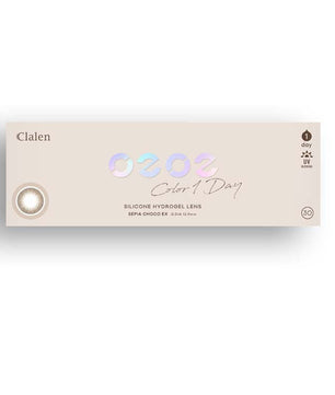 Clalen O2O2 Color 1Day Sepia Choco EX (30pcs) (Toric Lens) (Silicone hydrogel) Colored Contacts