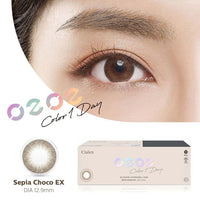 Clalen O2O2 Color 1Day Sepia Choco EX (30pcs) (Toric Lens) (Silicone hydrogel) Colored Contacts