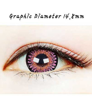 Close-up-Image-of-an-eye-wearing-Bambi-Pink-2pcs-6-Months-Colored-Contacts