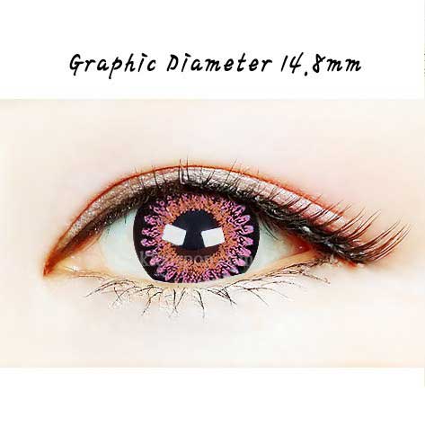 Close-up-Image-of-an-eye-wearing-Bambi-Pink-2pcs-6-Months-Colored-Contacts