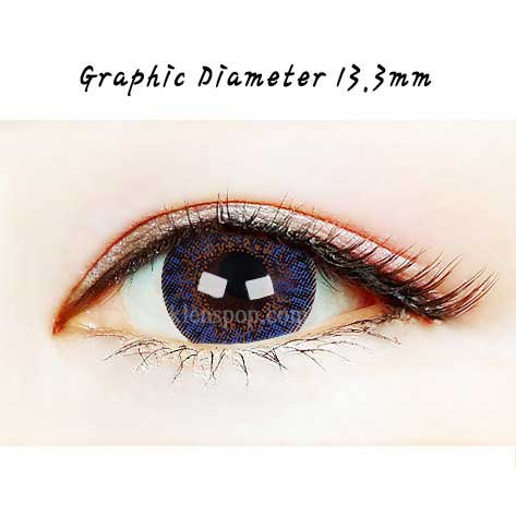Close-up-Image-of-an-eye-wearing-Bunny-3Color-Blue-Colored-Contacts-2Pcs-6-Months-Colored-Contacts