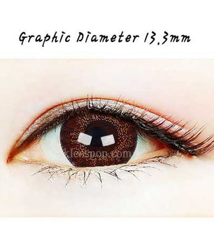 Close-up-Image-of-an-eye-wearing-Bunny-3Color-Brown-Colored-Contacts-2Pcs-6-Months-Colored-Contacts