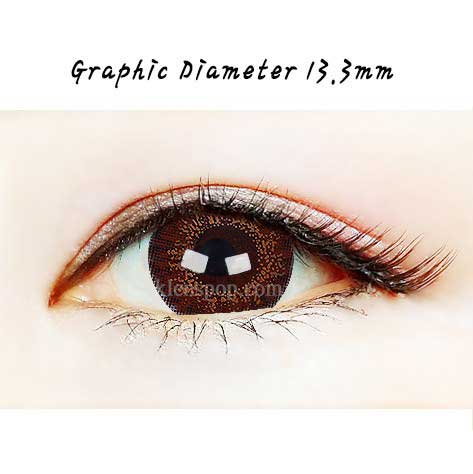 Close-up-Image-of-an-eye-wearing-Bunny-3Color-Brown-Colored-Contacts-2Pcs-6-Months-Colored-Contacts