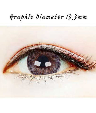 Close-up-Image-of-an-eye-wearing-Bunny-3color--Grey-2pcs-6-Months-Colored-Contacts