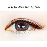 Close-up-Image-of-an-eye-wearing-Bunny-3color--Grey-2pcs-6-Months-Colored-Contacts