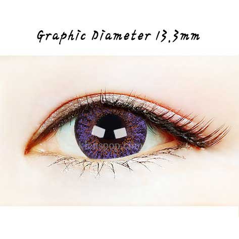 Close-up-Image-of-an-eye-wearing-Bunny-3color-Violet-2pcs-6-Months-Colored-Contacts