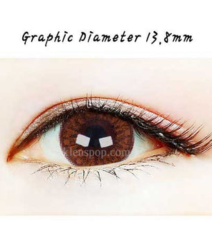Close-up-Image-of-an-eye-wearing-Bunny-Color-Brown-Colored-Contacts-2Pcs-6-Months