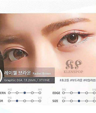 Close-up-Image-of-an-eye-wearing-Clalen-Iris-M-Rachel-Brown-2pcs-Colored-Contacts