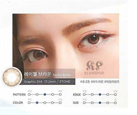 Close-up-Image-of-an-eye-wearing-Clalen-Iris-M-Rachel-Brown-2pcs-Colored-Contacts
