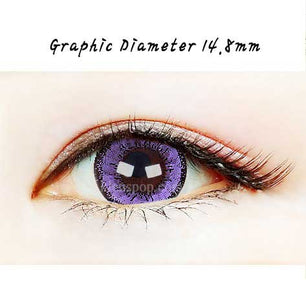 Close-up-Image-of-an-eye-wearing-Dolly-Violet-2pcs-6-Months-Colored-Contacts