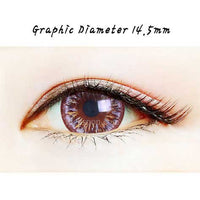 Close-up-Image-of-an-eye-wearing-Ellen-Panda-Brown-4Color-2pcs-6-Months-Colored-Contacts