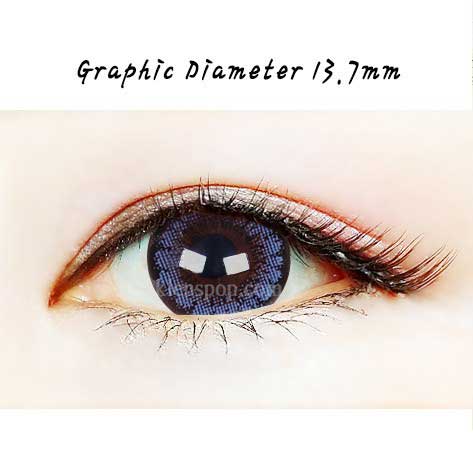Close-up-Image-of-an-eye-wearing-Ellen-Panda-PM-Blue-2pcs-6-Months-Colored-Contacts