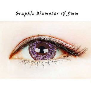 Close-up-Image-of-an-eye-wearing-Ellen-Panda-Violet-4color-2pcs-6-Months-Colored-Contacts