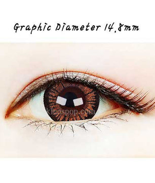 Close-up-Image-of-an-eye-wearing-Et-Brown-2pcs-6-Months-Colored-Contacts
