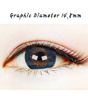 Close-up-Image-of-an-eye-wearing-Kirei-Blue-2pcs-6-Months-Colored-Contacts