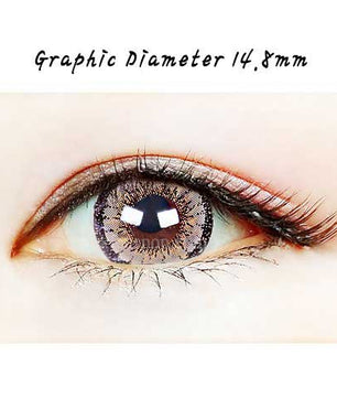 Close-up-Image-of-an-eye-wearing-Kirei-Brown-2pcs-6-Months-Colored-Contacts