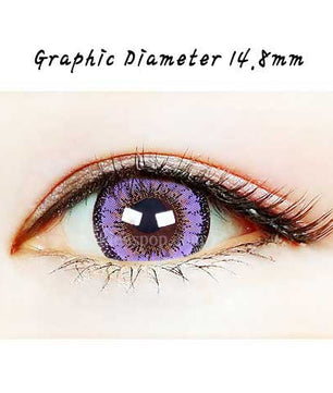 Close-up-Image-of-an-eye-wearing-Kirei-Violet-2pcs-6-Months-Colored-Contacts