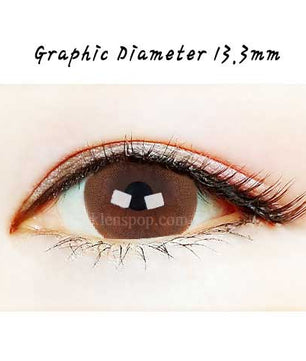 Close-up-Image-of-an-eye-wearing-Mate-Brown-2Pcs-Monthly-Colored-Contacts