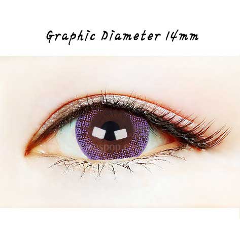Close-up-Image-of-an-eye-wearing-Mojito-Violet-Colored-Contacts-2Pcs-6-Months