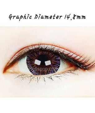 Close-up-Image-of-an-eye-wearing-Rf-4-Violet-2pcs-6-Months-Colored-Contacts