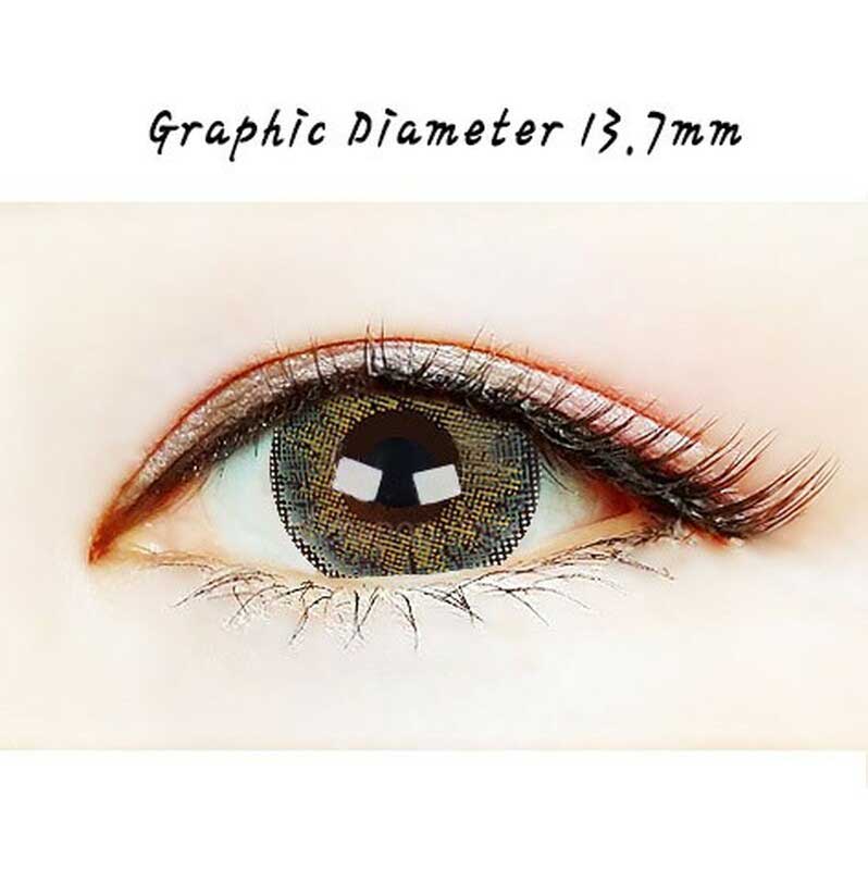 Close-up-Image-of-an-eye-wearing-Romantic-Paris-Green-2pcs-6-Months-Colored-Contacts