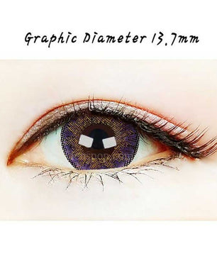 Close-up-Image-of-an-eye-wearing-Romantic-Paris-Violet-2pcs-6-Months-Colored-Contacts