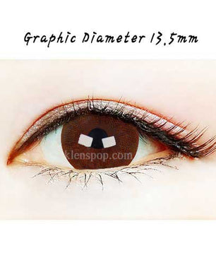 Close-up-Image-of-an-eye-wearing-Sio-Color-Lizzy-Amber-Choco-2pcs-6-Months-Colored-Contacts