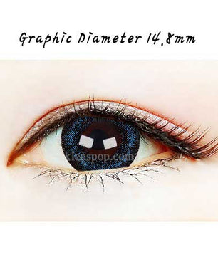 Close-up-Image-of-an-eye-wearing-Ta64-Blue-2pcs-6-Months-Colored-Contacts