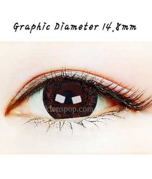Close-up-Image-of-an-eye-wearing-Ta64-Brown-2pcs-6-Months-Colored-Contacts